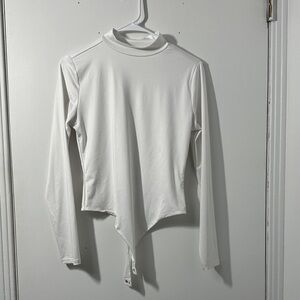 Elegant White Long Sleeve Bodysuit